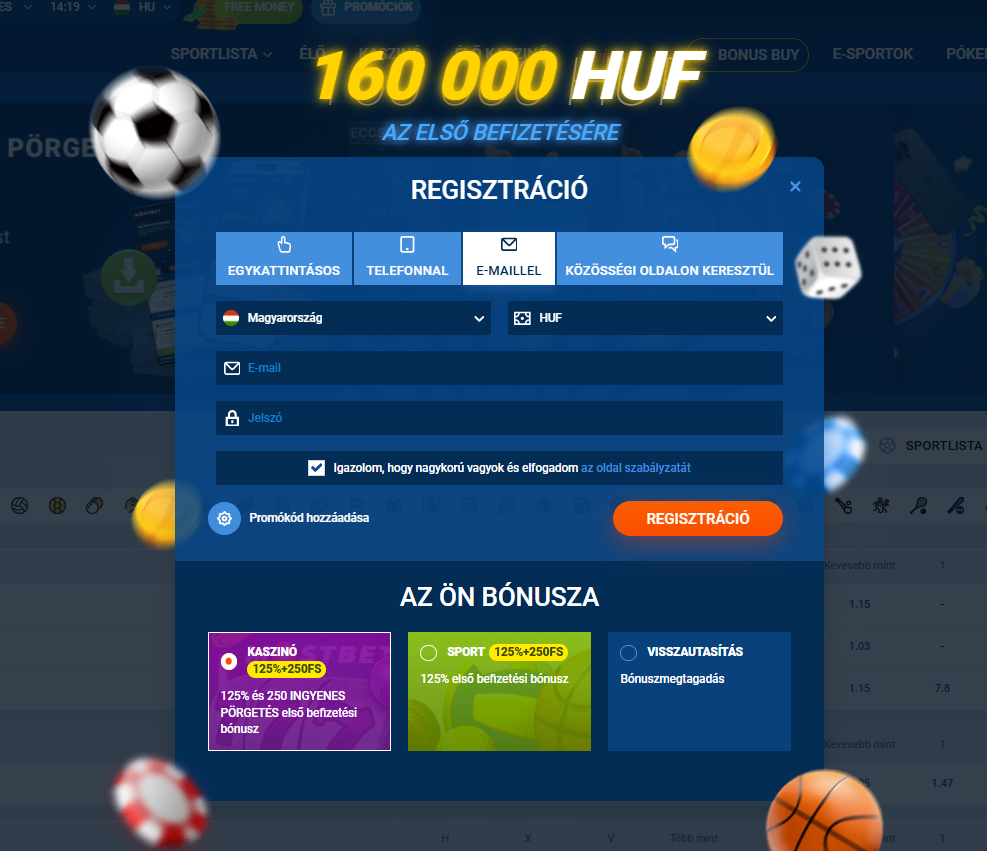 (Kép: Regisztrációs (Kép: Regisztrációs lehetőségek felülete – Mostbet.hu bejelentkezési ablak több opcióval)